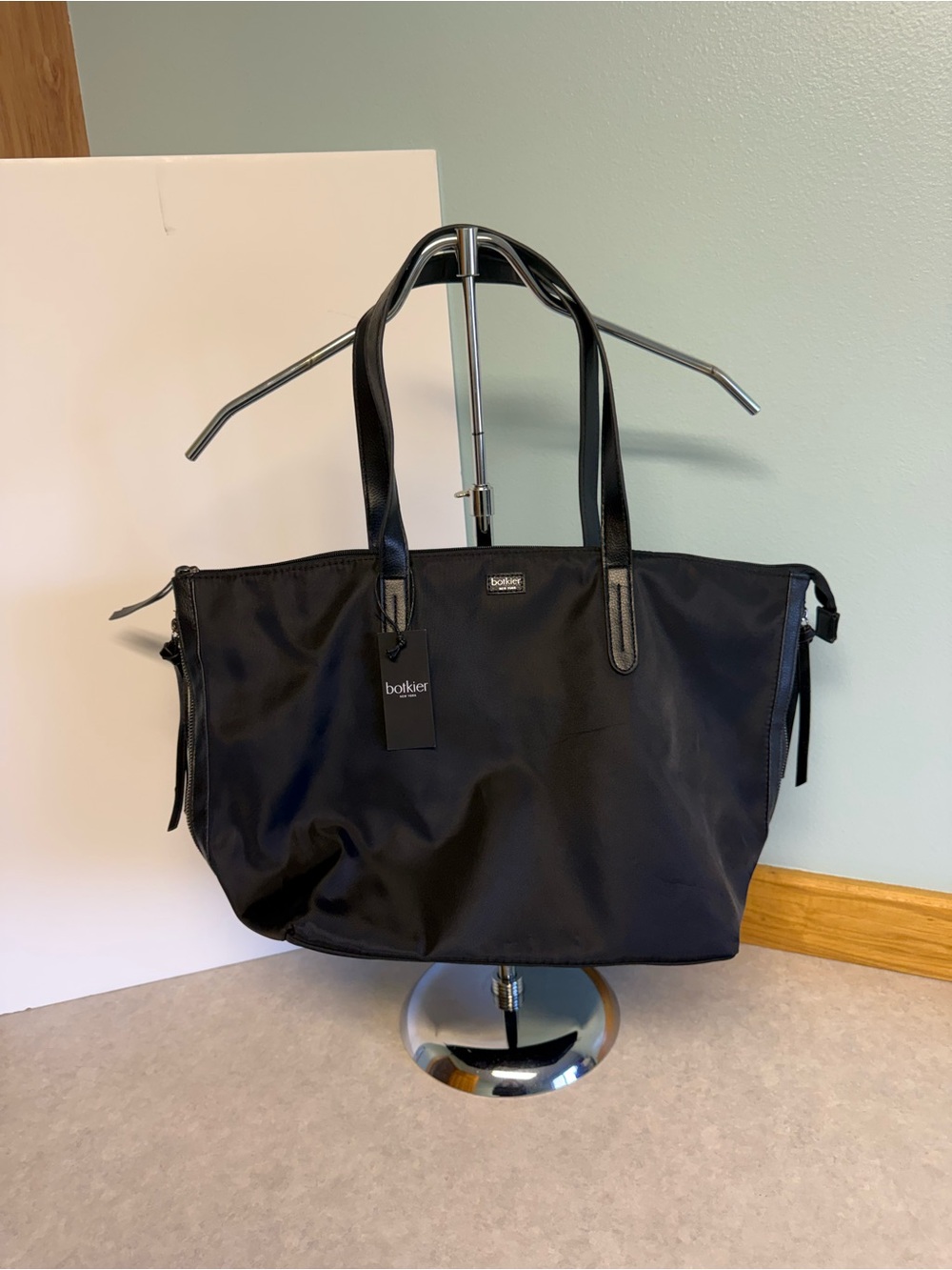 Botkier New York Bond Large Black Tote Bag NWT Nylon Travel Work
